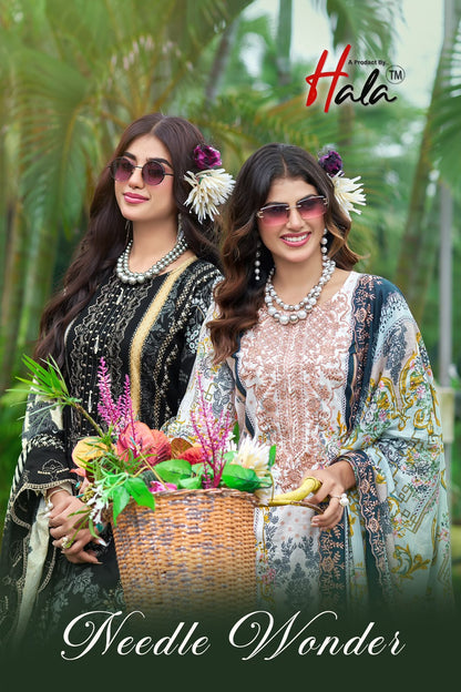 Needle Wonder Hala Lawn Cotton Karachi Salwar Suits Manufacturer India