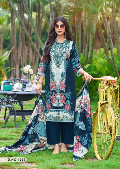 Needle Wonder Hala Lawn Cotton Karachi Salwar Suits Manufacturer India