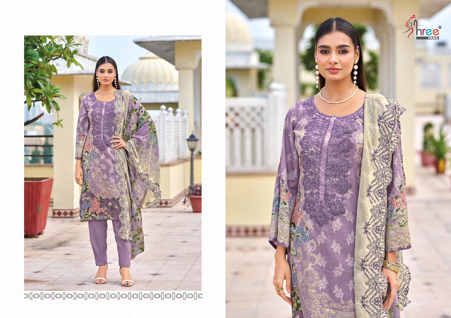Needle Wonder Premium Lawn Shree Fabs Cotton Karachi Salwar Suits Wholesale Price