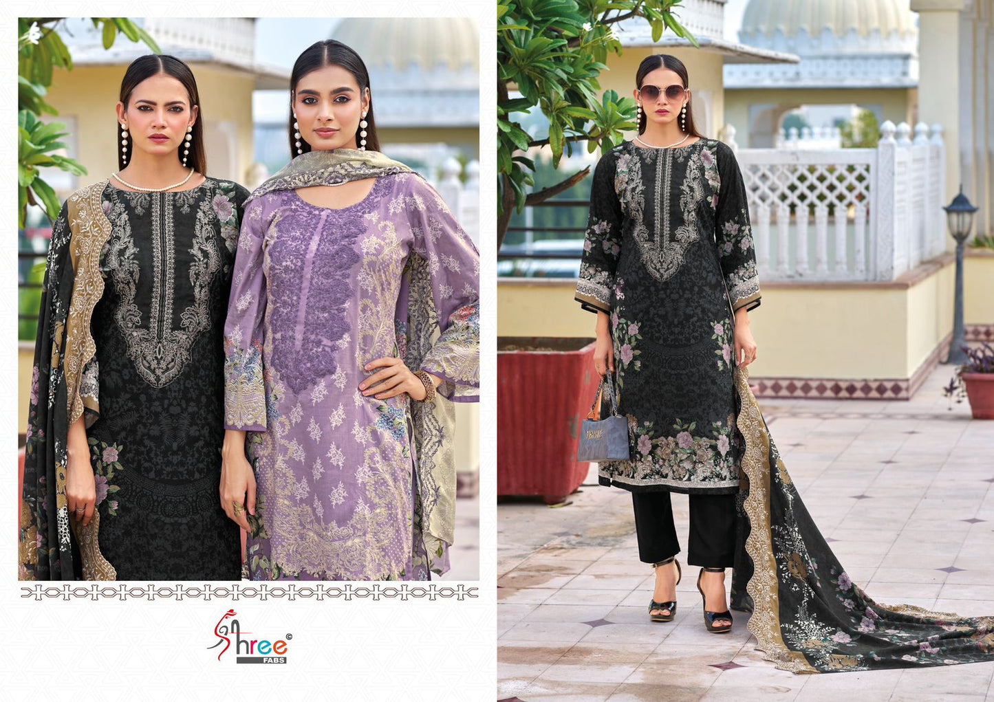 Needle Wonder Premium Lawn Shree Fabs Cotton Karachi Salwar Suits Wholesale Price