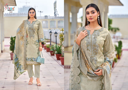 Needle Wonder Premium Lawn Shree Fabs Cotton Karachi Salwar Suits Wholesale Price