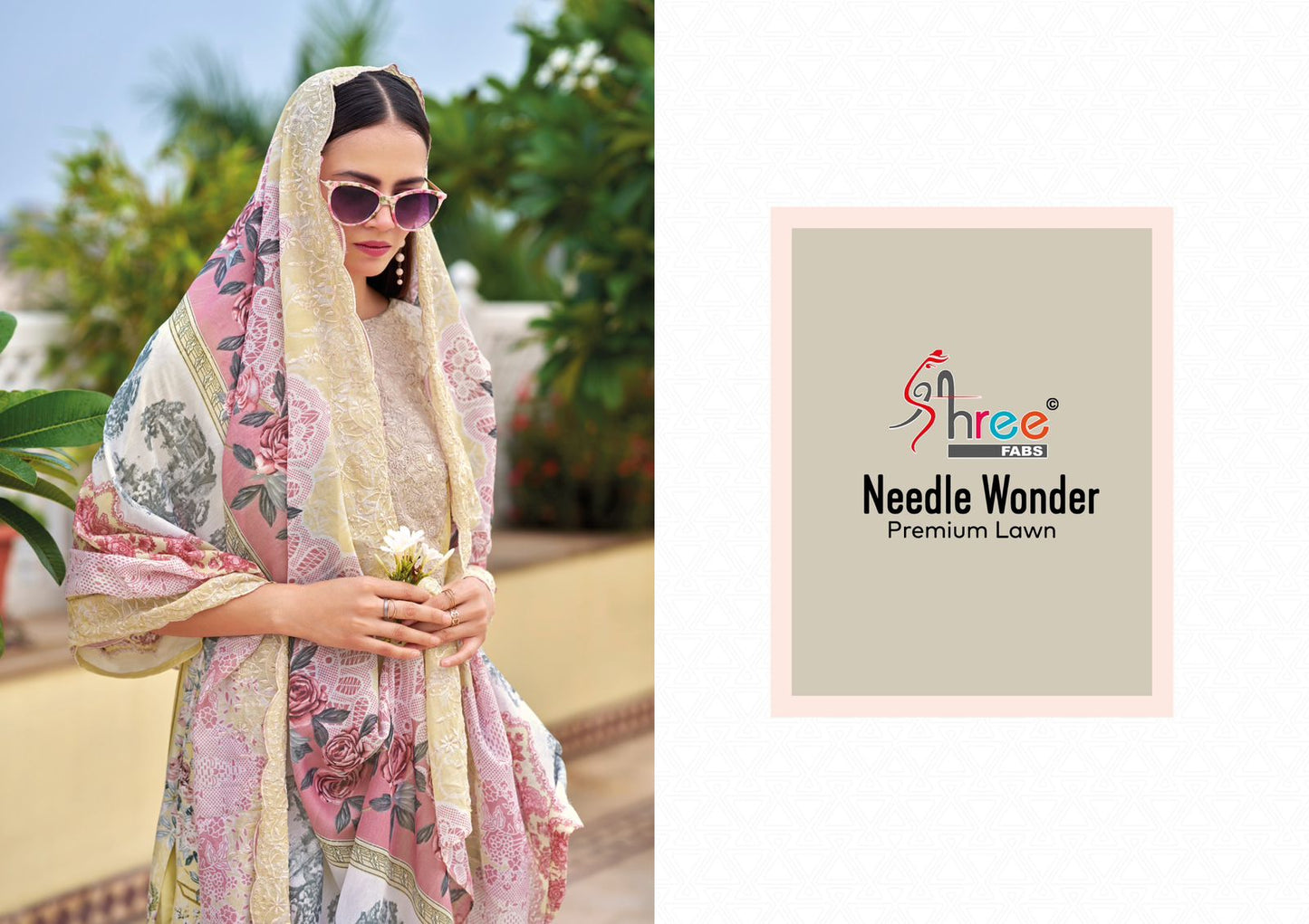 Needle Wonder Premium Lawn Shree Fabs Cotton Karachi Salwar Suits Wholesale Price
