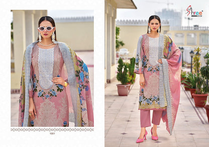 Needle Wonder Premium Lawn Shree Fabs Cotton Karachi Salwar Suits Wholesale Price
