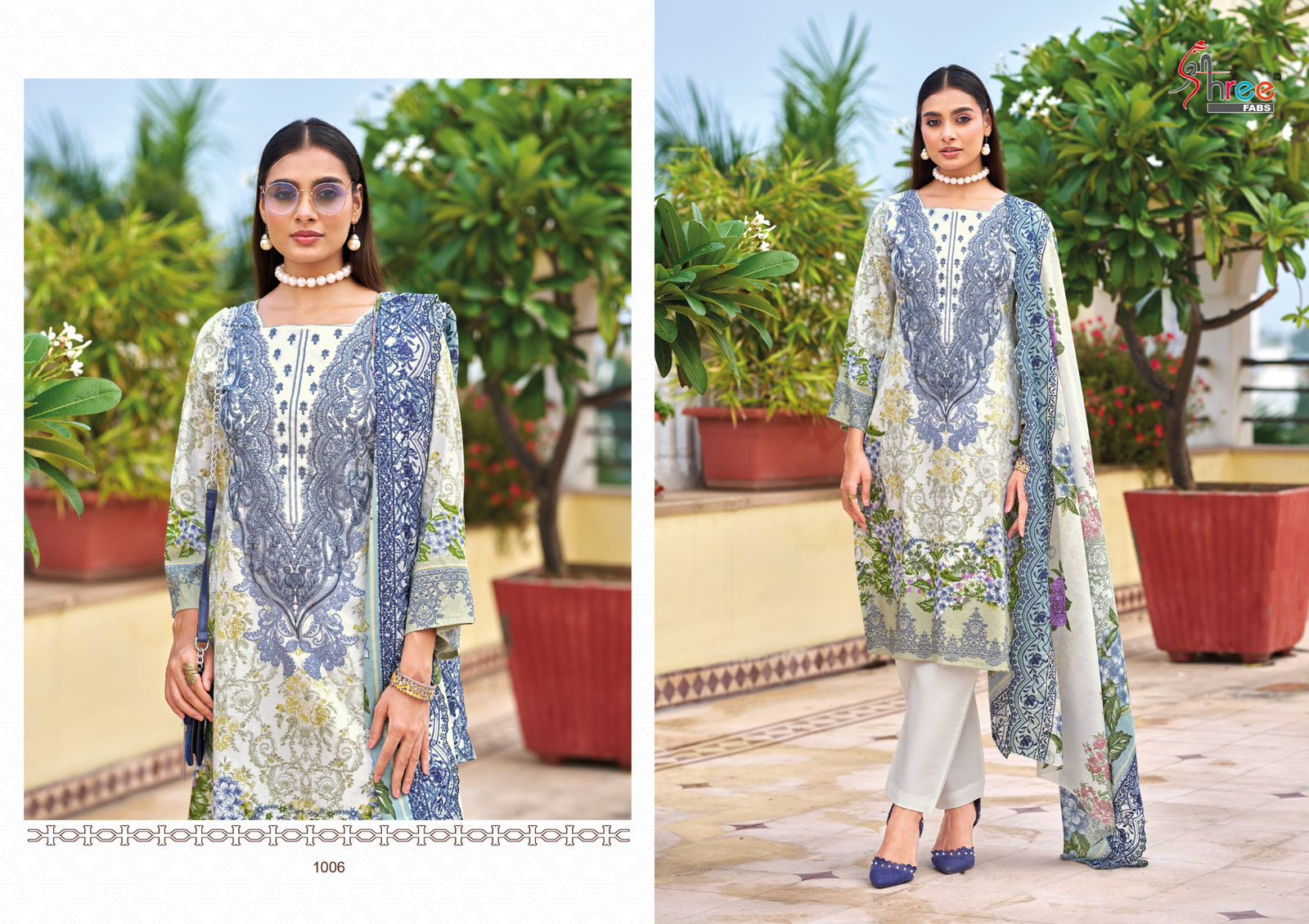 Needle Wonder Premium Lawn Shree Fabs Cotton Karachi Salwar Suits Wholesale Price