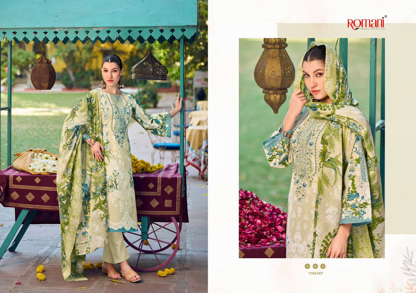 Needle Wonder Romani Cotton Karachi Readymade Suits Supplier