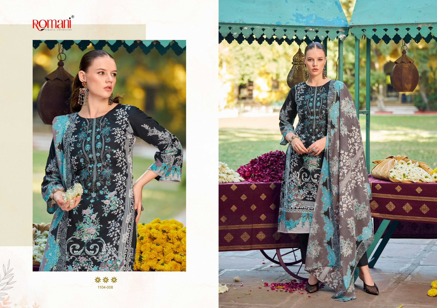 Needle Wonder Romani Cotton Karachi Readymade Suits Supplier