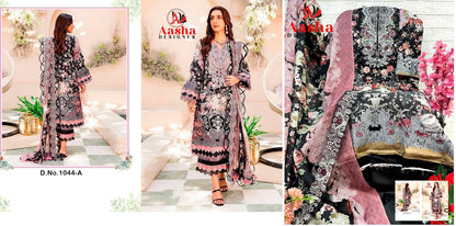 Needle Wonder Vol 1-1044 Aasha Designer Pure Cotton Pakistani Patch Work Suits Supplier Ahmedabad