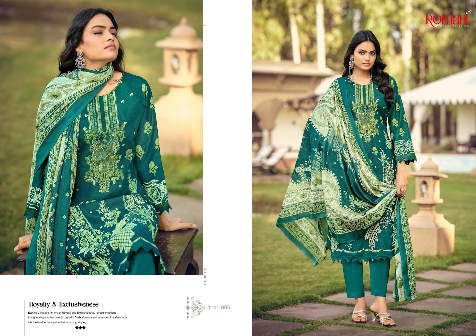 Needle Wonder Vol 10 Romani Cotton Karachi Salwar Suits Exporter Ahmedabad