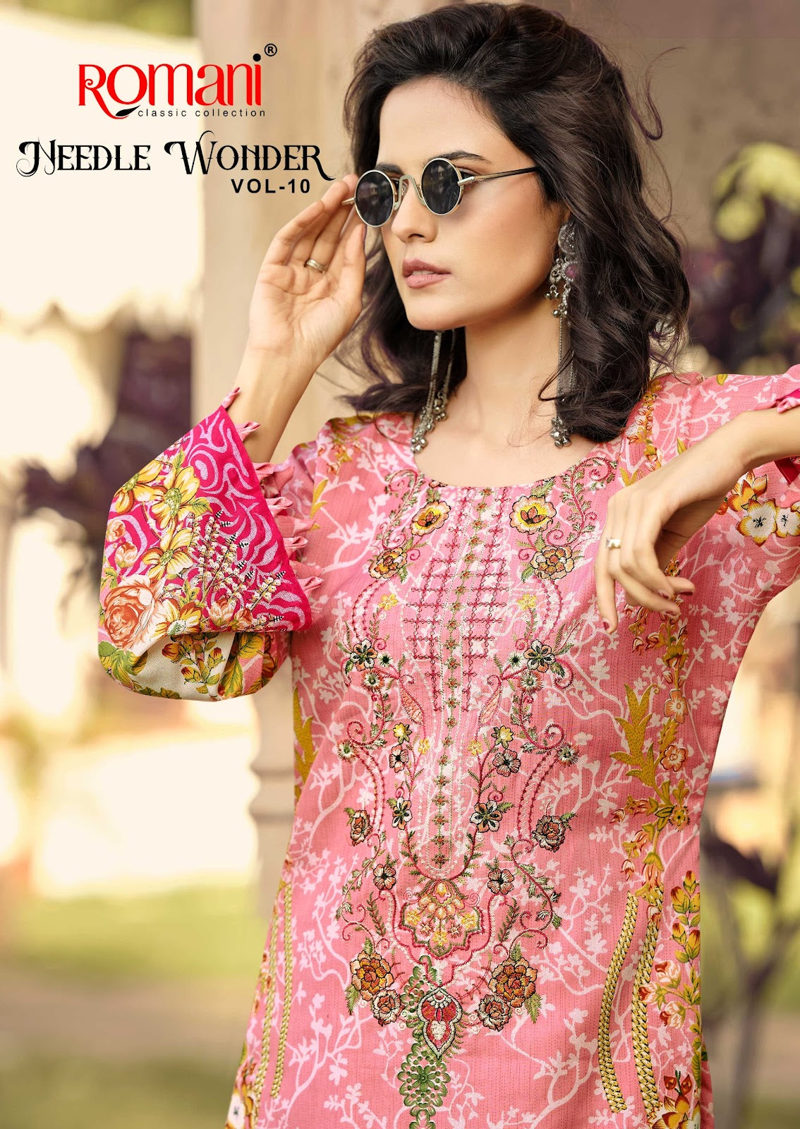 Needle Wonder Vol 10 Romani Cotton Karachi Salwar Suits Exporter Ahmedabad