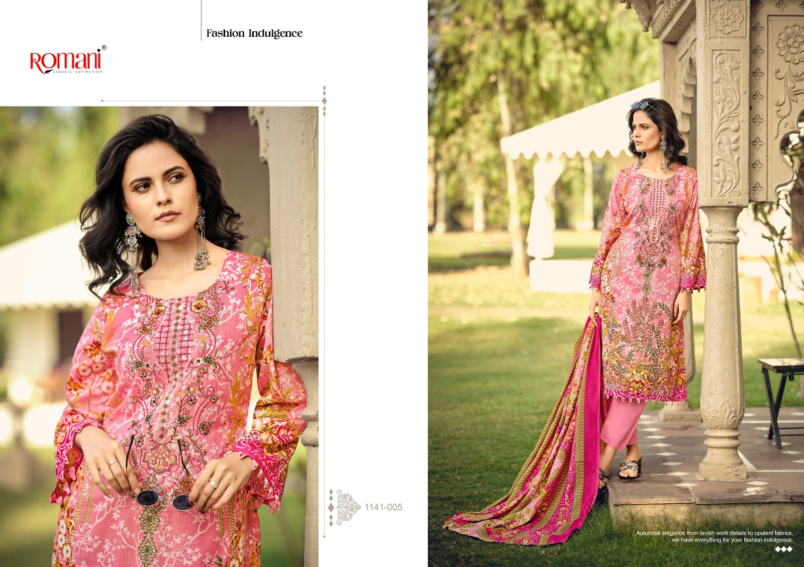 Needle Wonder Vol 10 Romani Cotton Karachi Salwar Suits Exporter Ahmedabad