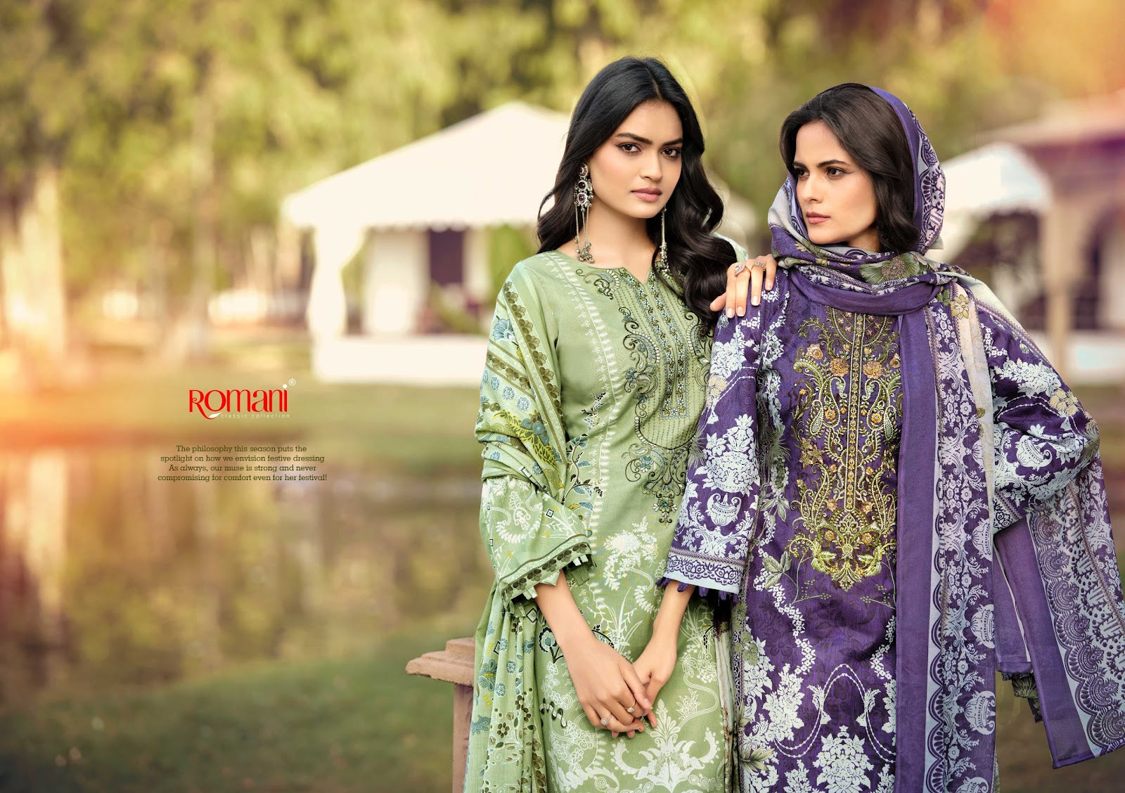 Needle Wonder Vol 10 Romani Cotton Karachi Salwar Suits Exporter Ahmedabad