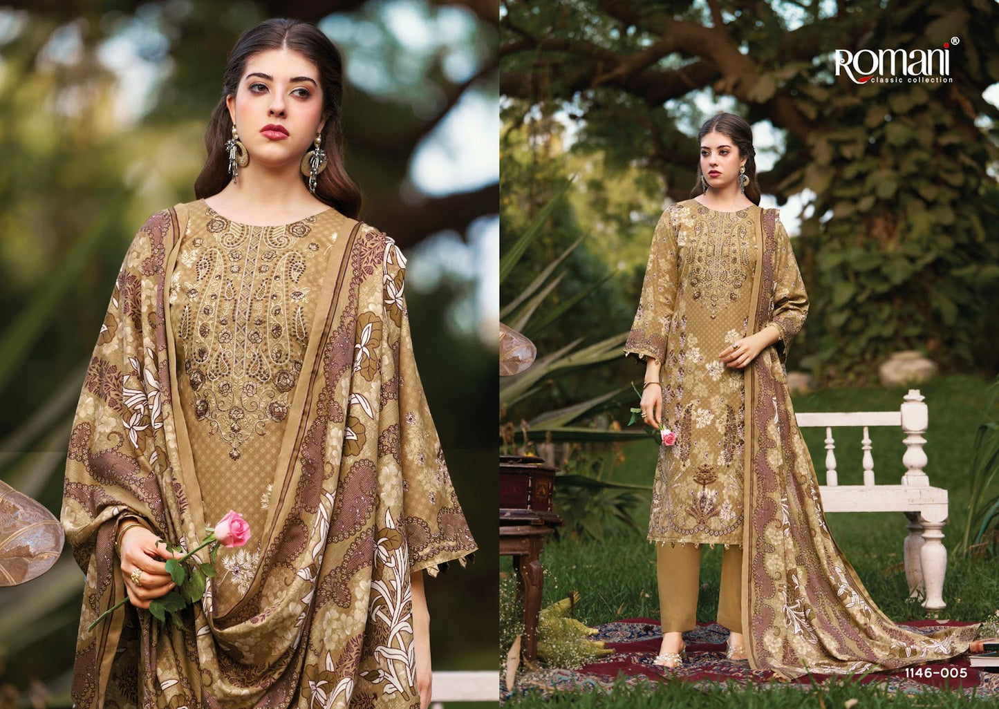 Needle Wonder Vol 11 Romani Mix Cotton Karachi Salwar Suits Wholesaler Gujarat
