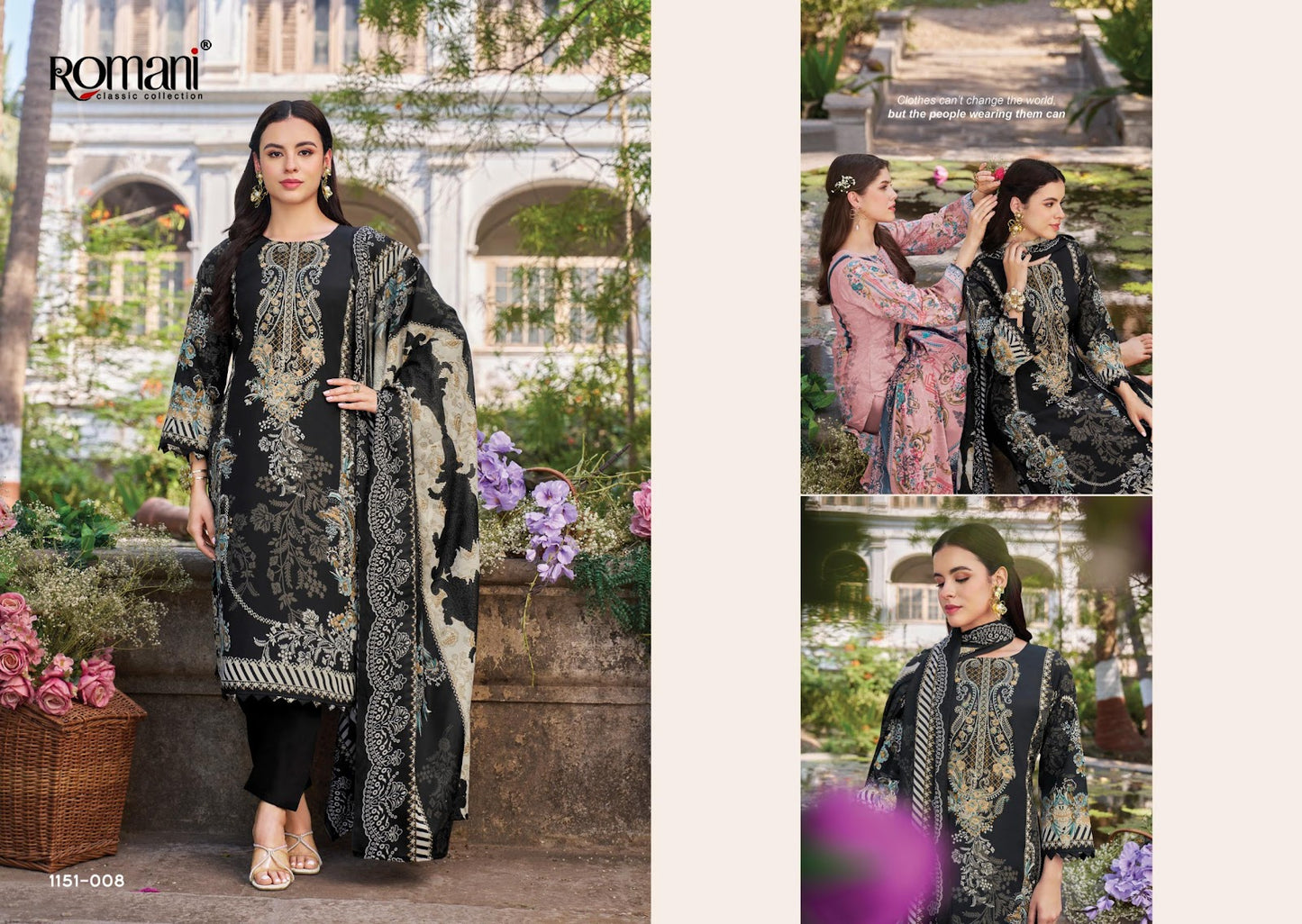 Needle Wonder Vol 13 Romani Mix Cotton Karachi Salwar Suits Supplier Ahmedabad