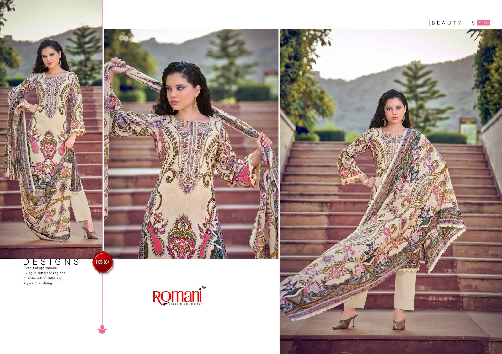 Needle Wonder Vol 14 Romani Mix Cotton Karachi Salwar Suits Manufacturer Ahmedabad