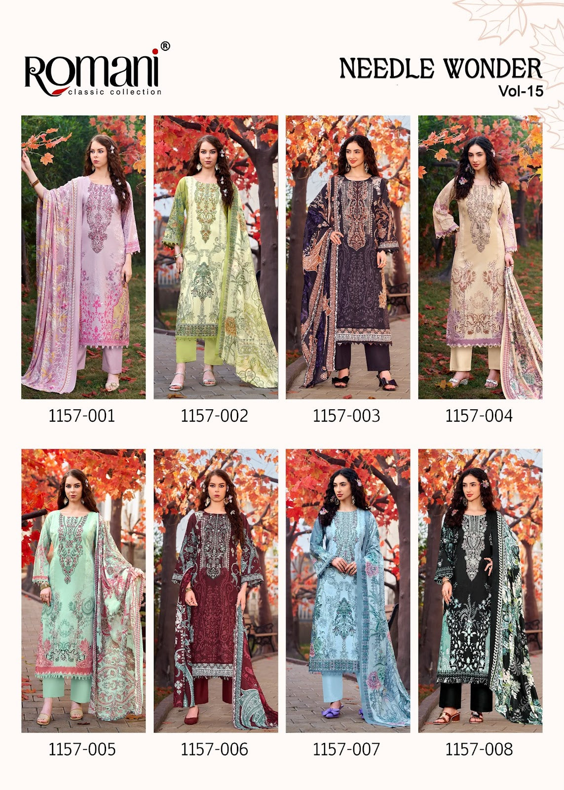 Needle Wonder Vol 15 Romani Mix Cotton Karachi Salwar Suits Wholesale Price