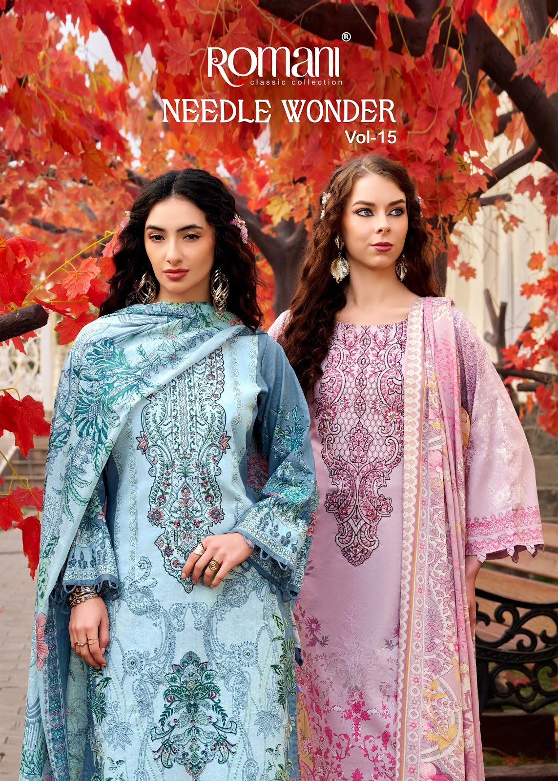 Needle Wonder Vol 15 Romani Mix Cotton Karachi Salwar Suits Wholesale Price
