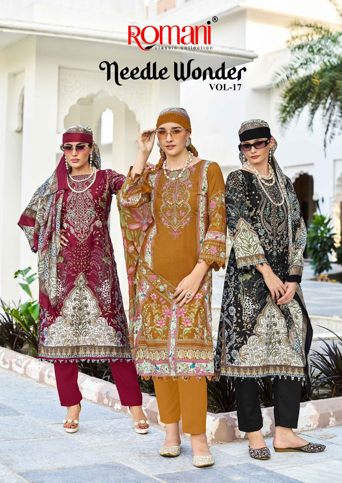 Needle Wonder Vol 17 Romani Mix Cotton Karachi Salwar Suits Manufacturer Ahmedabad