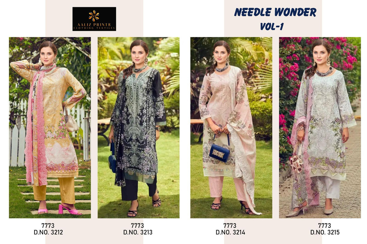 Needle Wonder Vol 1 Aaliz Prints Cotton Karachi Salwar Suits Wholesale Rate