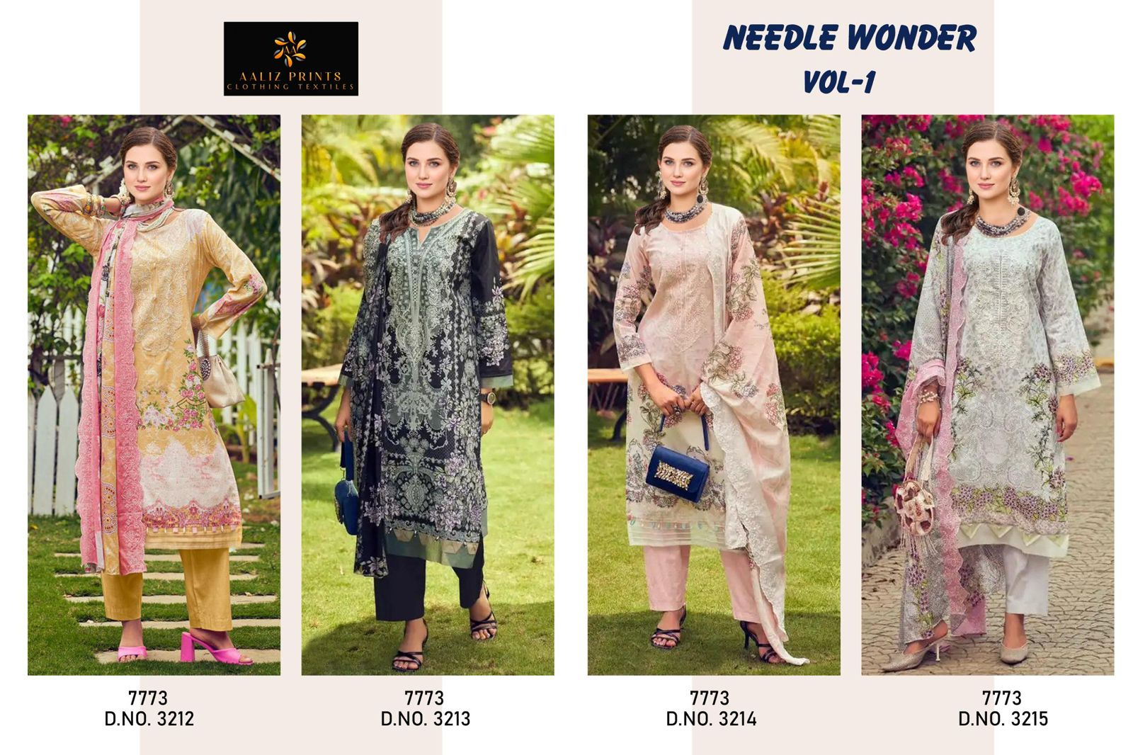 Needle Wonder Vol 1 Aaliz Prints Cotton Karachi Salwar Suits Wholesale Rate
