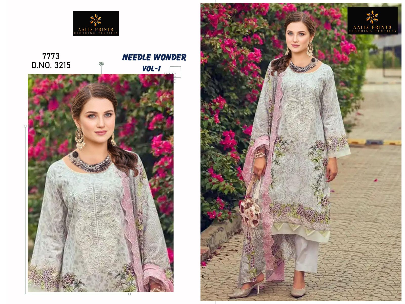 Needle Wonder Vol 1 Aaliz Prints Cotton Karachi Salwar Suits Wholesale Rate