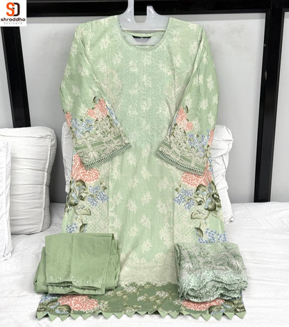 Needle Wonder Vol 1 Shraddha Designer Cotton Karachi Readymade Suits Exporter Ahmedabad