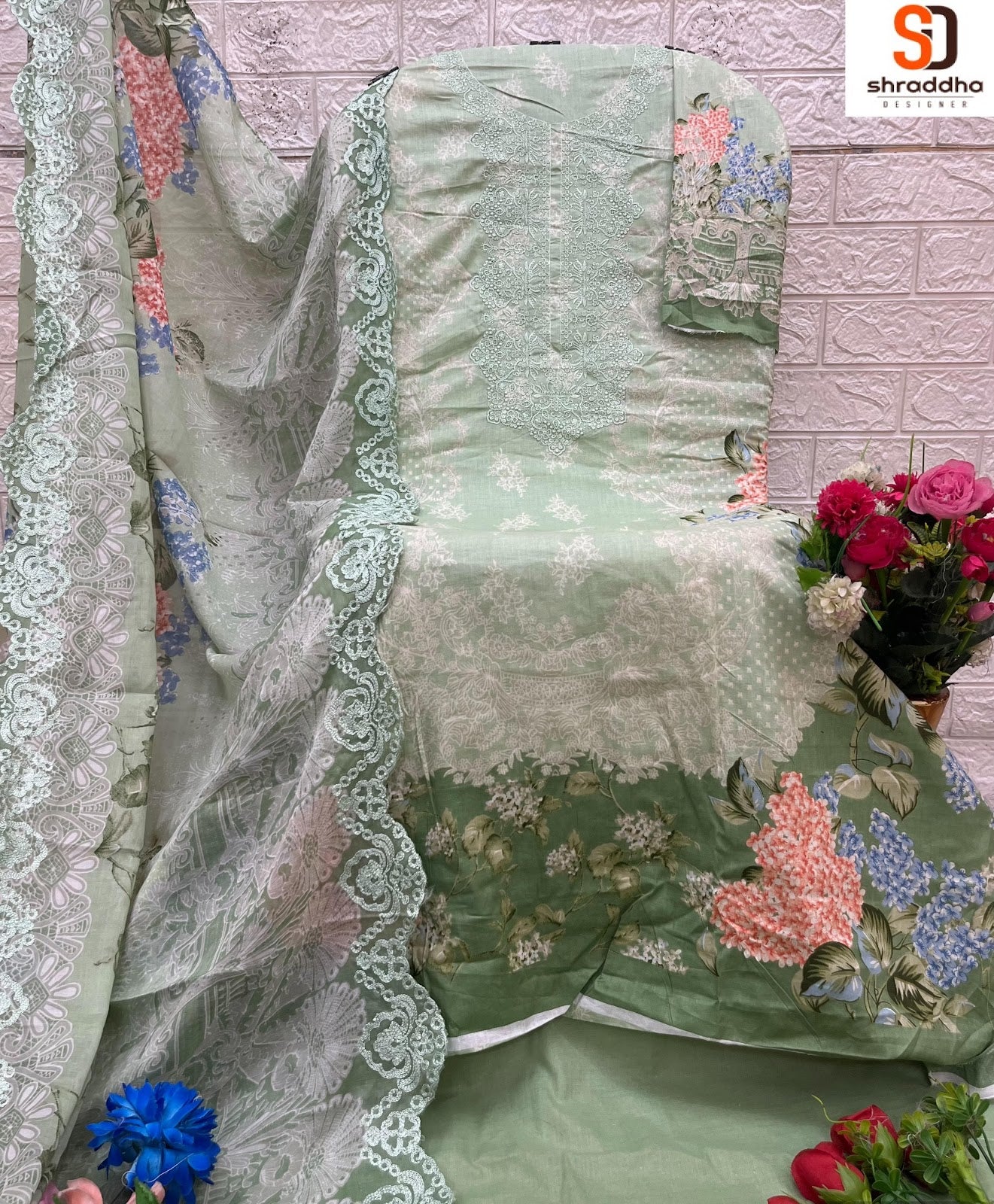 Needle Wonder Vol 1 Shraddha Designer Pure Cotton Karachi Salwar Suits Wholesaler India