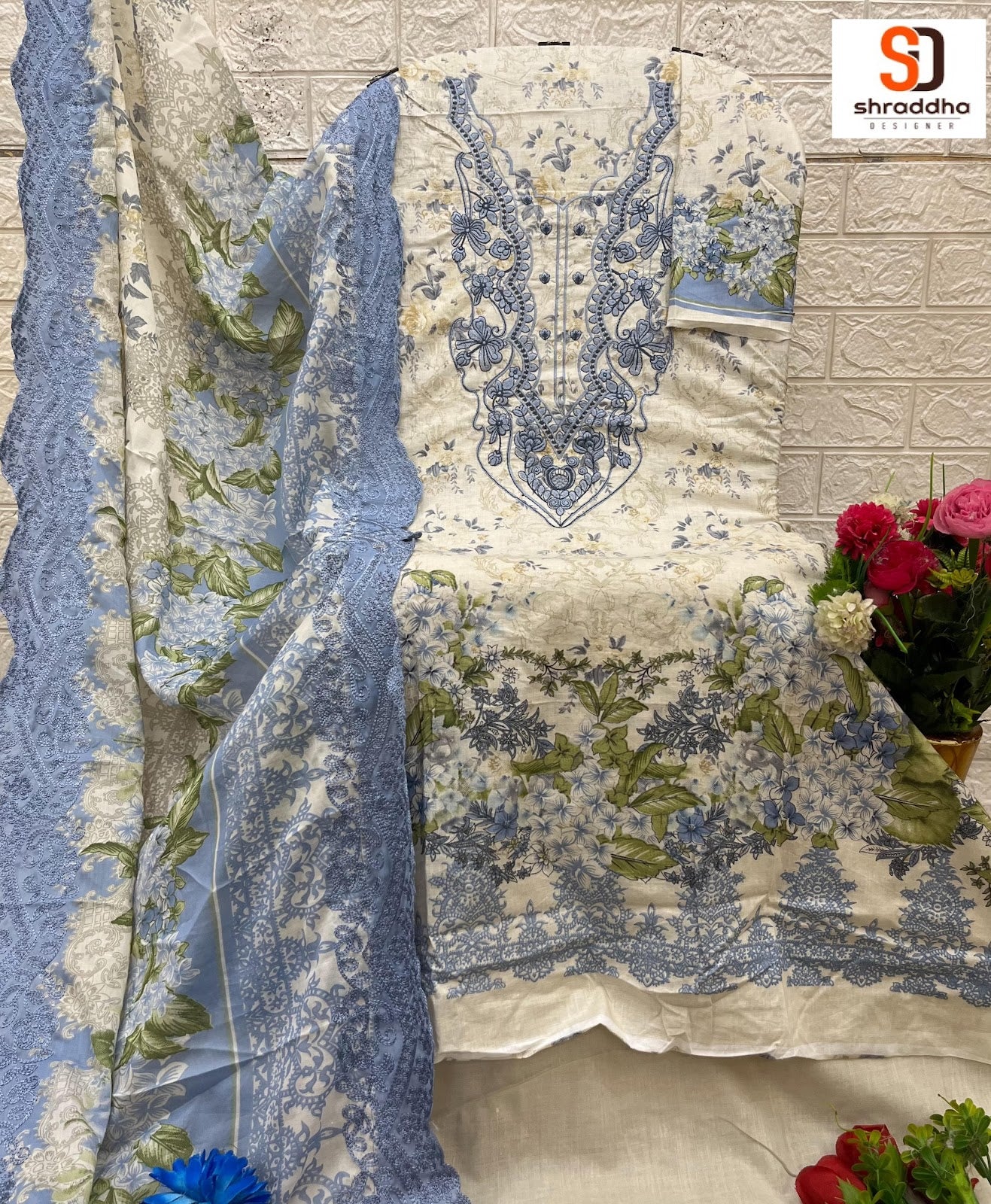 Needle Wonder Vol 1 Shraddha Designer Pure Cotton Karachi Salwar Suits Wholesaler India