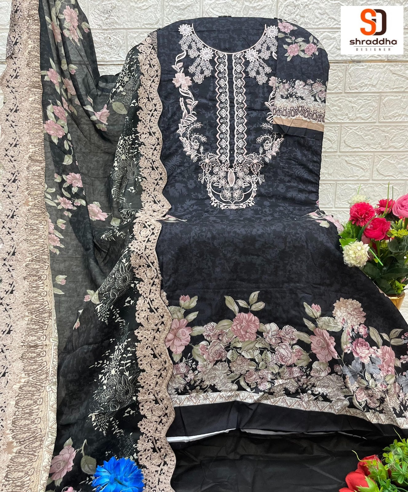 Needle Wonder Vol 1 Shraddha Designer Pure Cotton Karachi Salwar Suits Wholesaler India