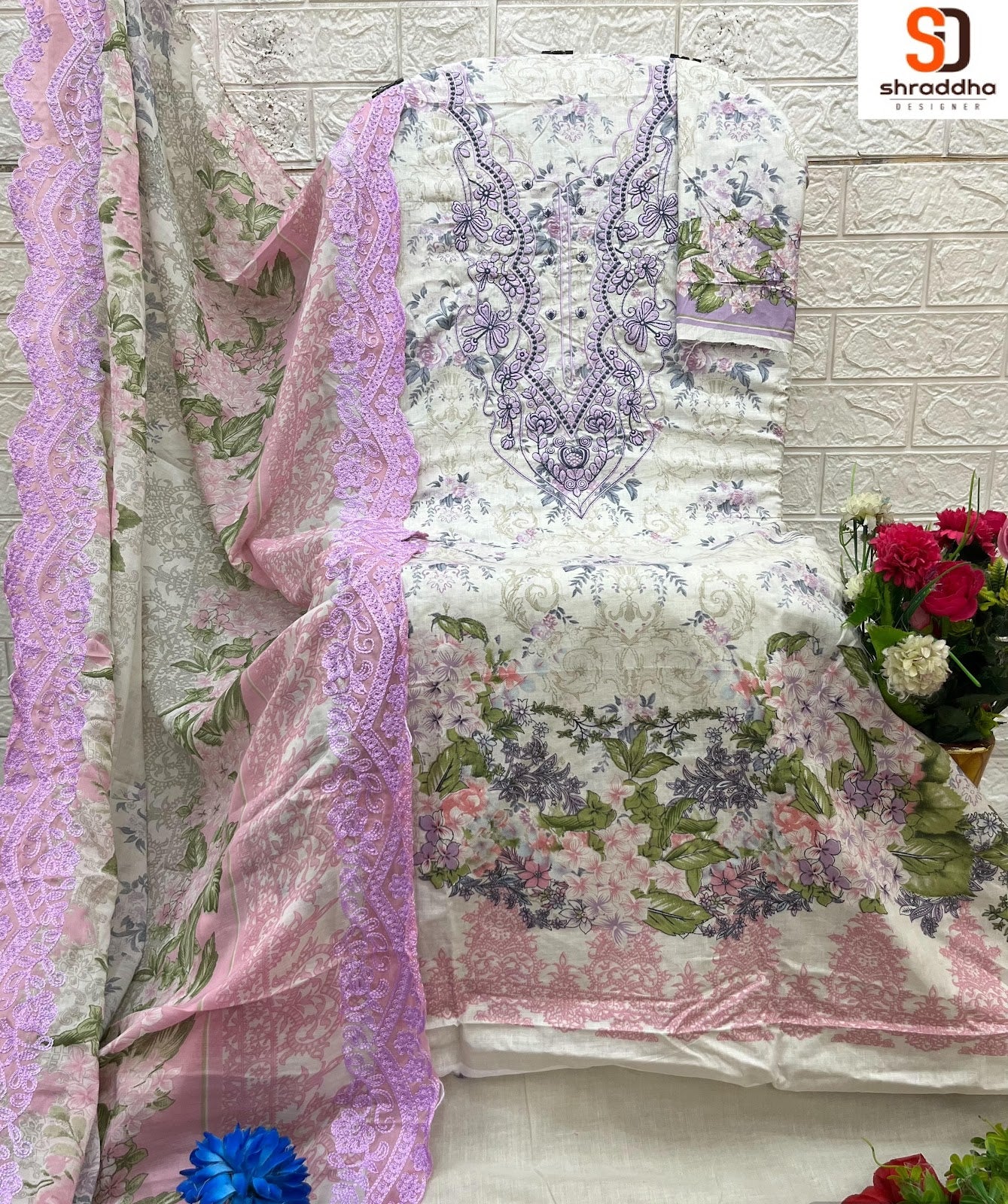 Needle Wonder Vol 1 Shraddha Designer Pure Cotton Karachi Salwar Suits Wholesaler India