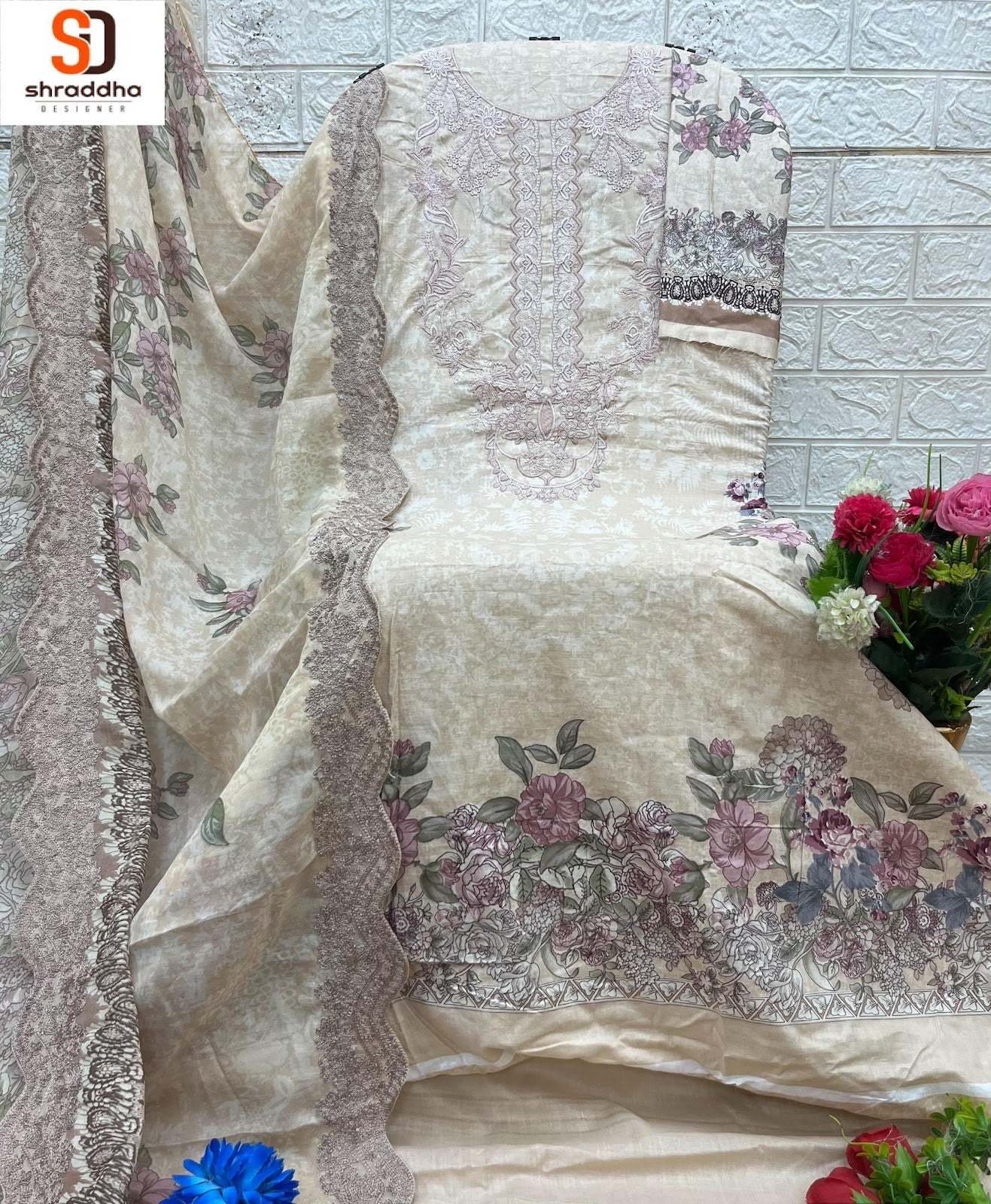 Needle Wonder Vol 1 Shraddha Designer Pure Cotton Karachi Salwar Suits Wholesaler India