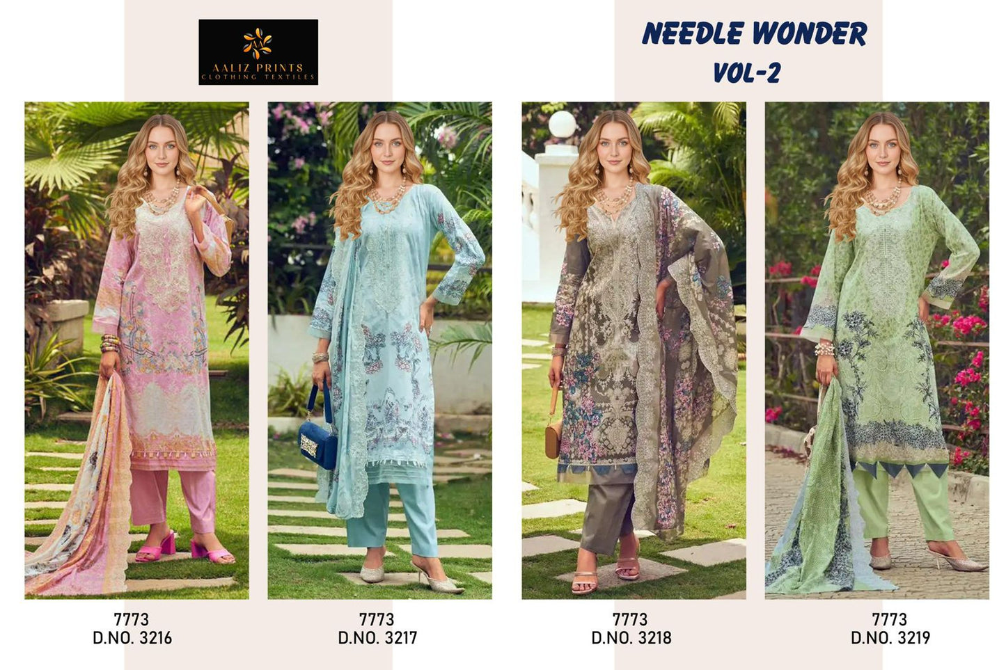 Needle Wonder Vol 2 Aaliz Prints Cotton Karachi Salwar Suits Wholesaler