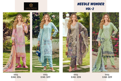 Needle Wonder Vol 2 Aaliz Prints Cotton Karachi Salwar Suits Wholesaler