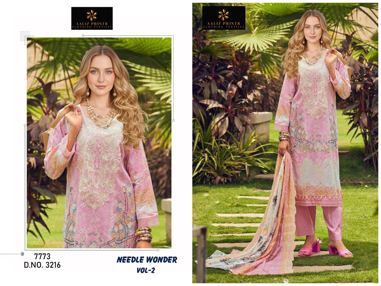 Needle Wonder Vol 2 Aaliz Prints Cotton Karachi Salwar Suits Wholesaler
