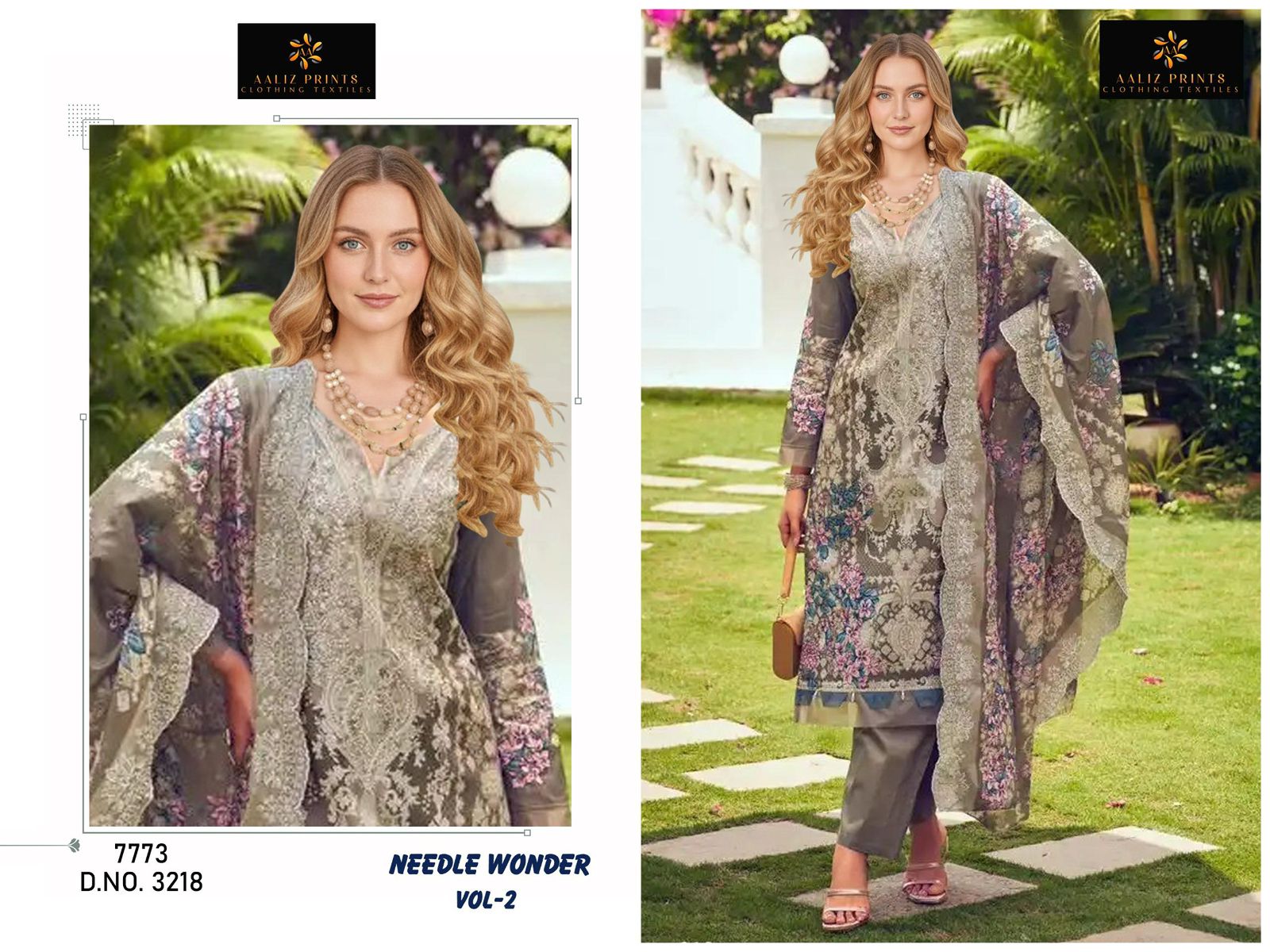 Needle Wonder Vol 2 Aaliz Prints Cotton Karachi Salwar Suits Wholesaler