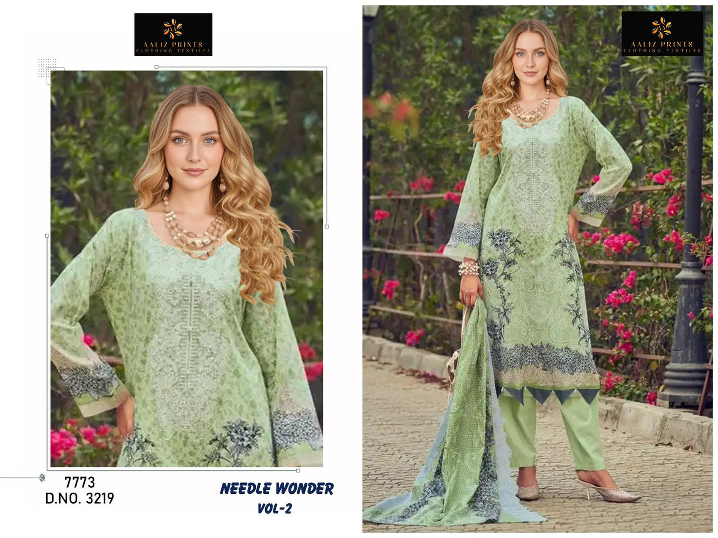 Needle Wonder Vol 2 Aaliz Prints Cotton Karachi Salwar Suits Wholesaler