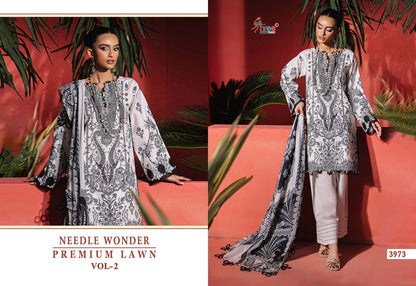 Needle Wonder Vol 2 Premium Lawn Shree Fabs Cotton Pakistani Patch Work Suits Wholesaler