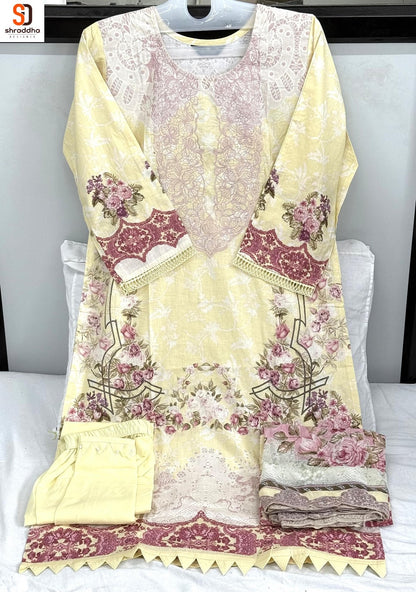 Needle Wonder Vol 2 Shraddha Designer Pure Cotton Karachi Readymade Suits Wholesaler