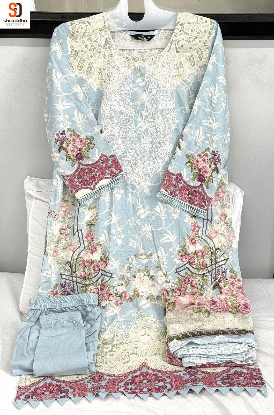 Needle Wonder Vol 2 Shraddha Designer Pure Cotton Karachi Readymade Suits Wholesaler