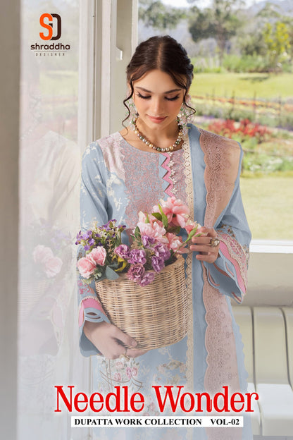 Needle Wonder Vol 2 Shraddha Designer Cotton Karachi Salwar Suits Supplier India