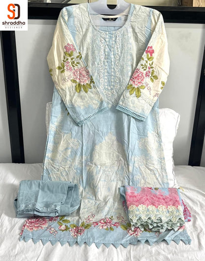 Needle Wonder Vol 3 Shraddha Designer Cotton Karachi Readymade Suits Manufacturer