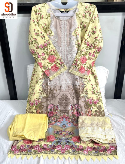 Needle Wonder Vol 3 Shraddha Designer Cotton Karachi Readymade Suits Manufacturer