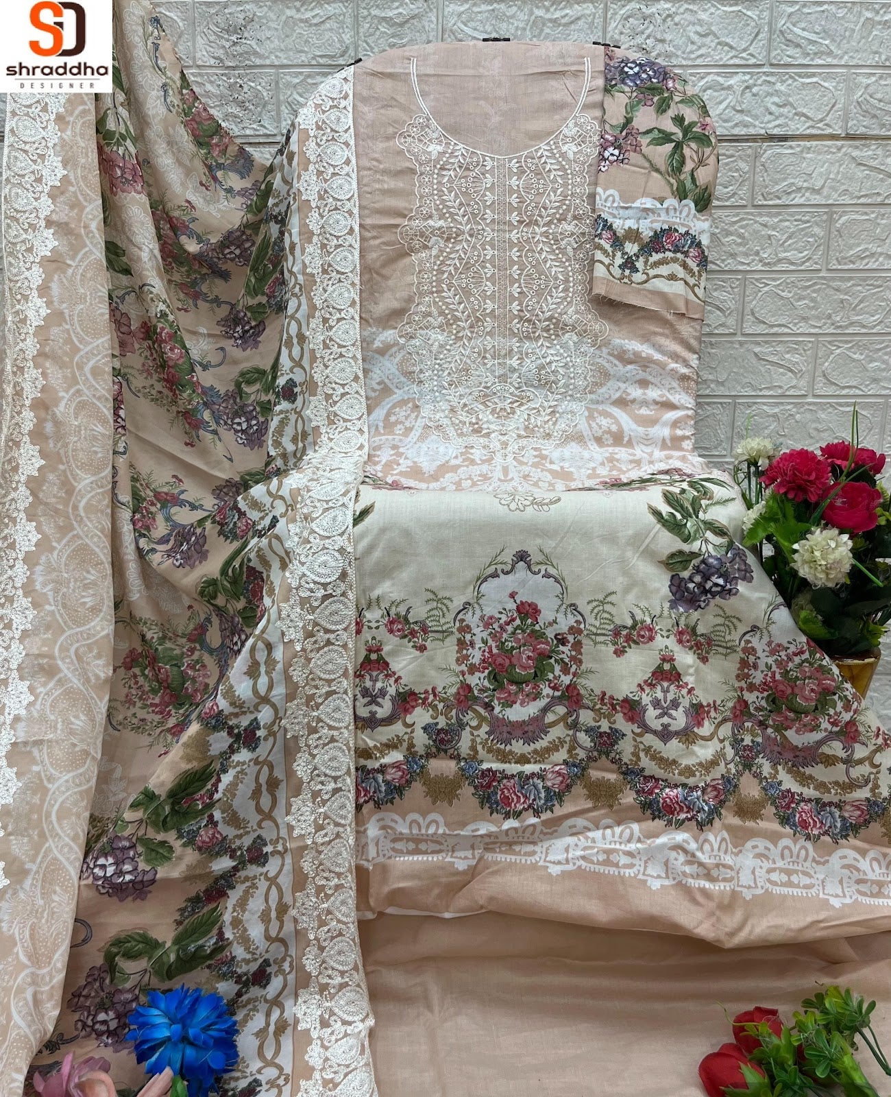 Needle Wonder Vol 3 Shraddha Designer Cotton Karachi Salwar Suits Exporter Gujarat