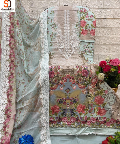 Needle Wonder Vol 3 Shraddha Designer Cotton Karachi Salwar Suits Exporter Gujarat