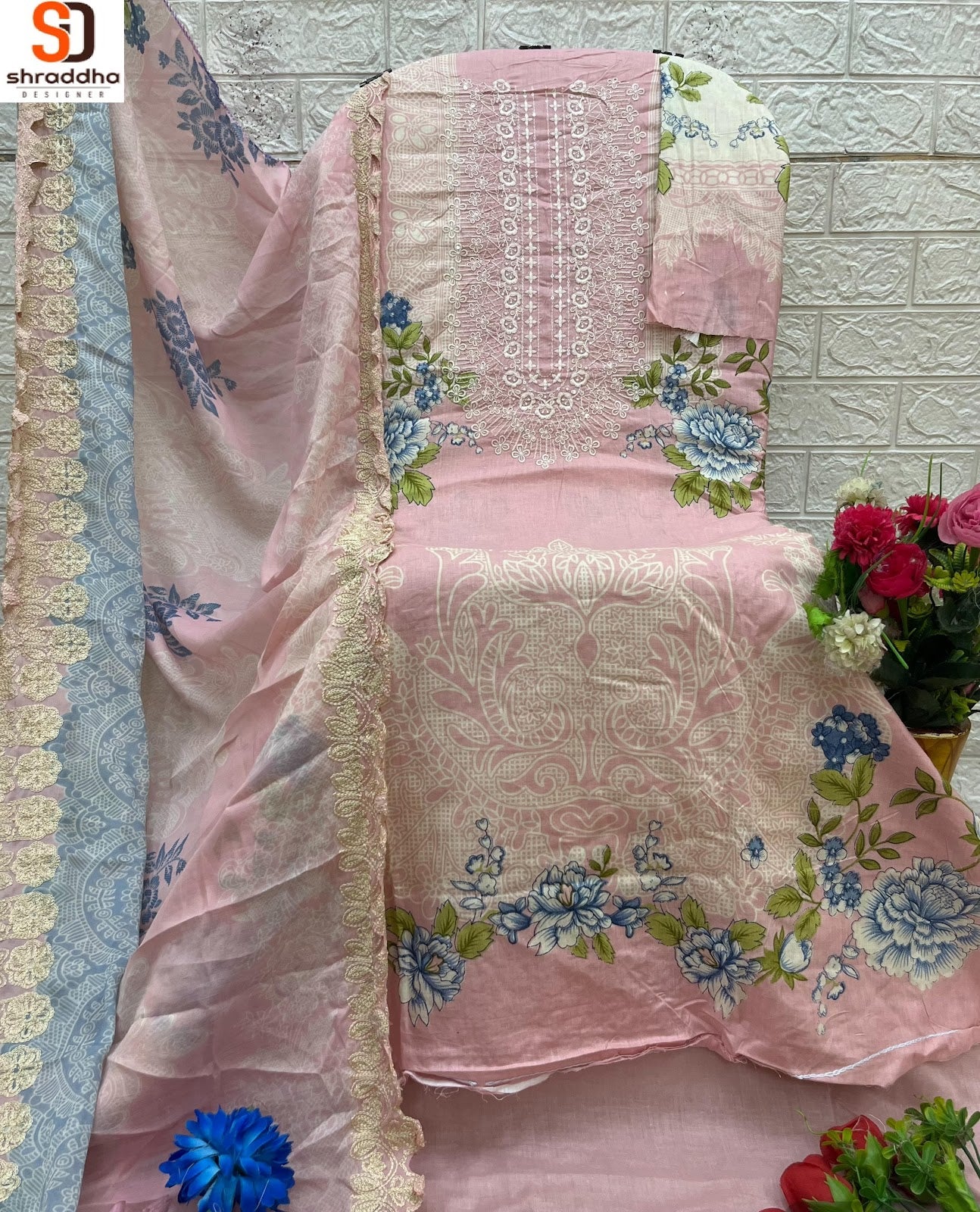 Needle Wonder Vol 3 Shraddha Designer Cotton Karachi Salwar Suits Exporter Gujarat