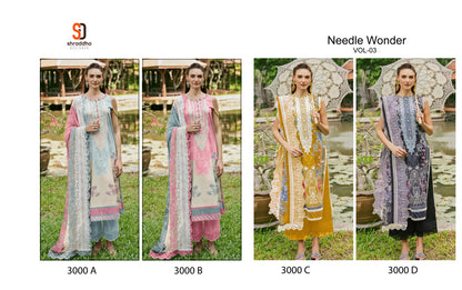 Needle Wonder Vol 3 Shraddha Designer Cotton Pakistani Patch Work Suits Manufacturer India