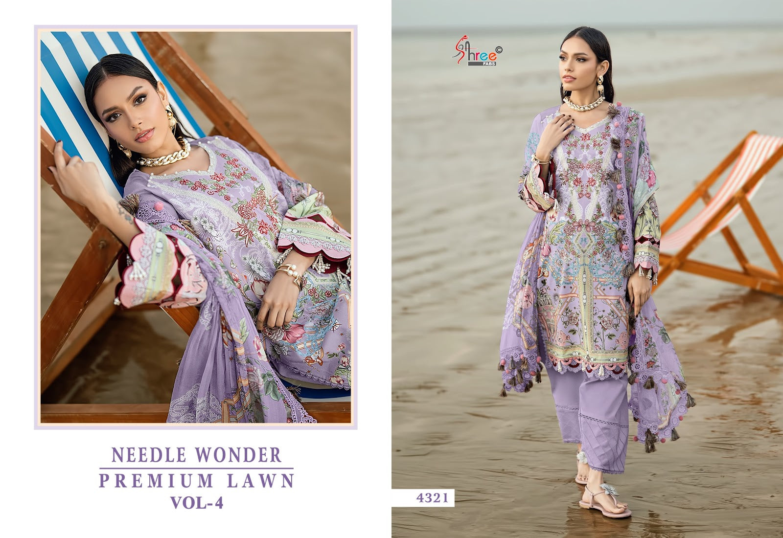 Needle Wonder Vol 4 Premium Lawn Shree Fabs Pakistani Patch Work Suits Manufacturer Ahmedabad