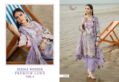 Needle Wonder Vol 4 Premium Lawn Shree Fabs Pakistani Patch Work Suits Manufacturer Ahmedabad