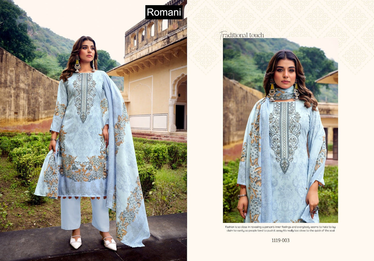 Needle Wonder Vol 4 Romani Cotton Karachi Salwar Suits Wholesaler Gujarat
