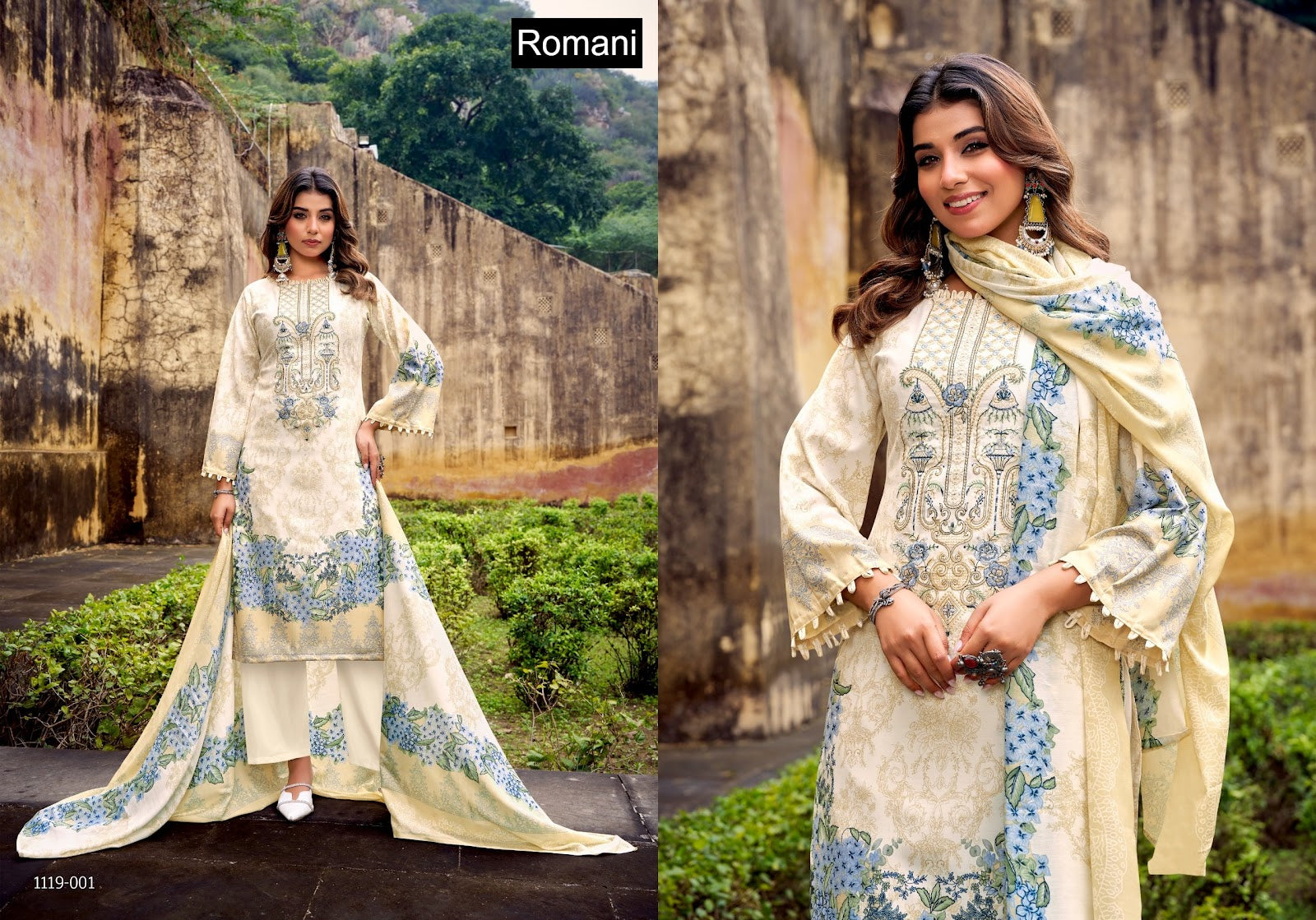 Needle Wonder Vol 4 Romani Cotton Karachi Salwar Suits Wholesaler Gujarat