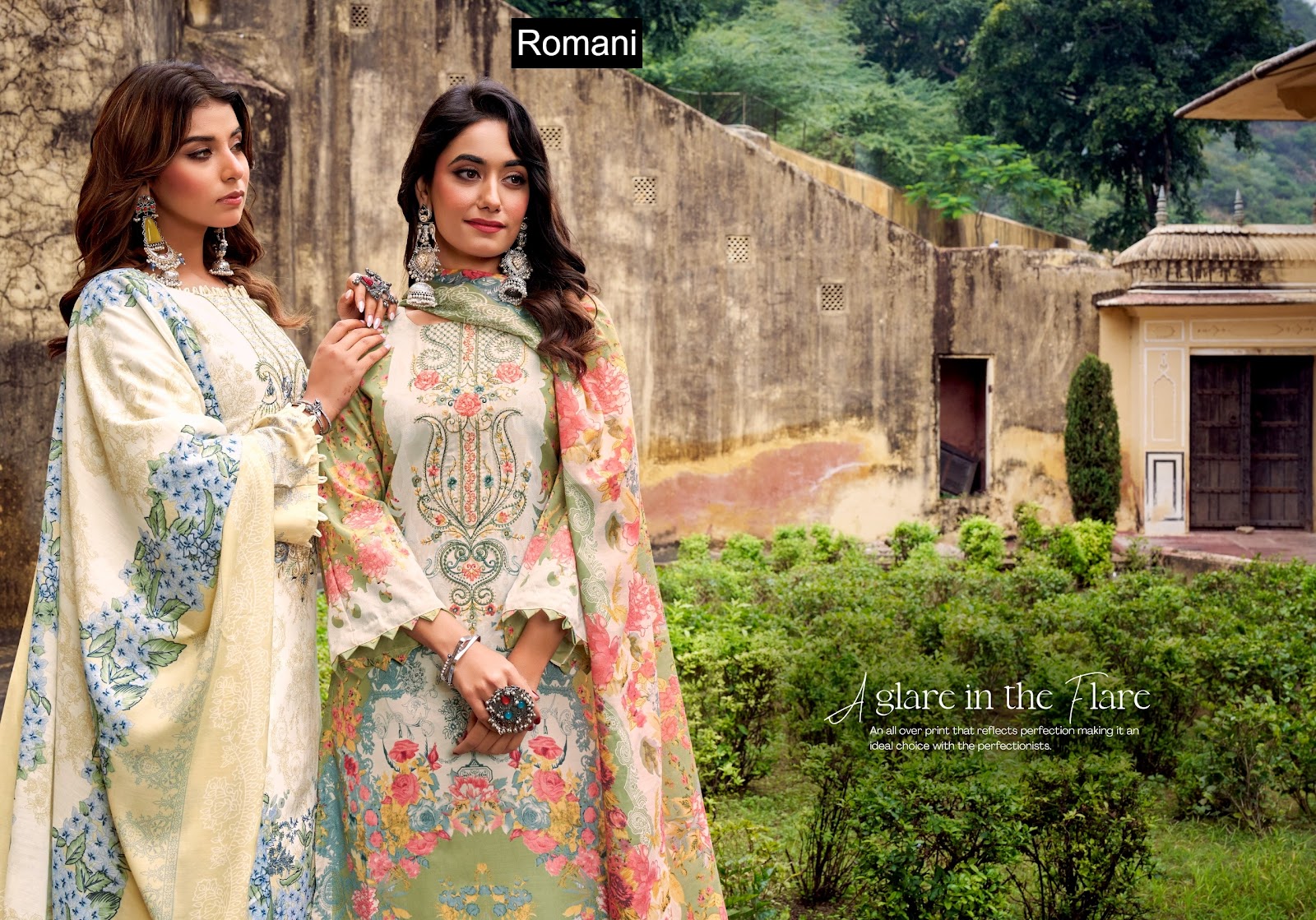 Needle Wonder Vol 4 Romani Cotton Karachi Salwar Suits Wholesaler Gujarat